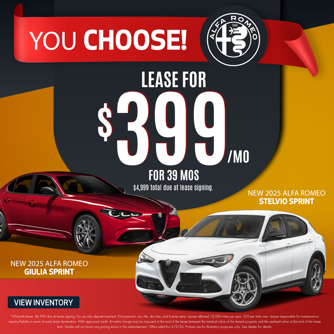 New 2025 Alfa Romeo Guilia Sprint or Stelvio Sprint