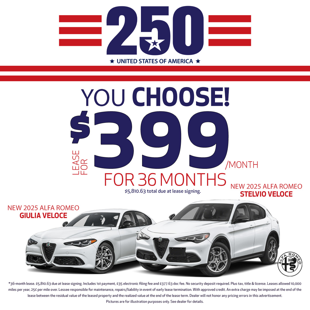 New Alfa Romeo Customer Retail Cash Offer