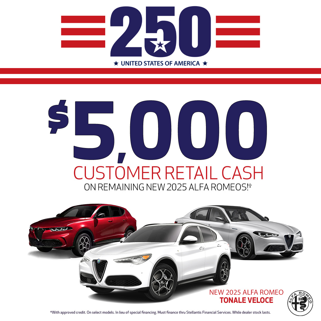 New Alfa Romeo Customer Retail Cash Offer