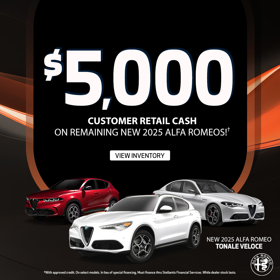 New Alfa Romeo Customer Retail Cash Offer