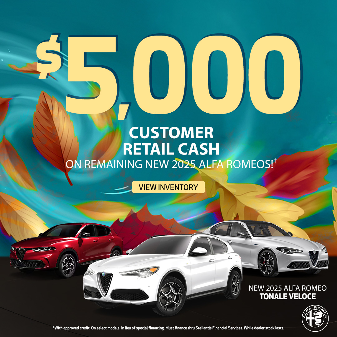 New Alfa Romeo Customer Retail Cash Offer