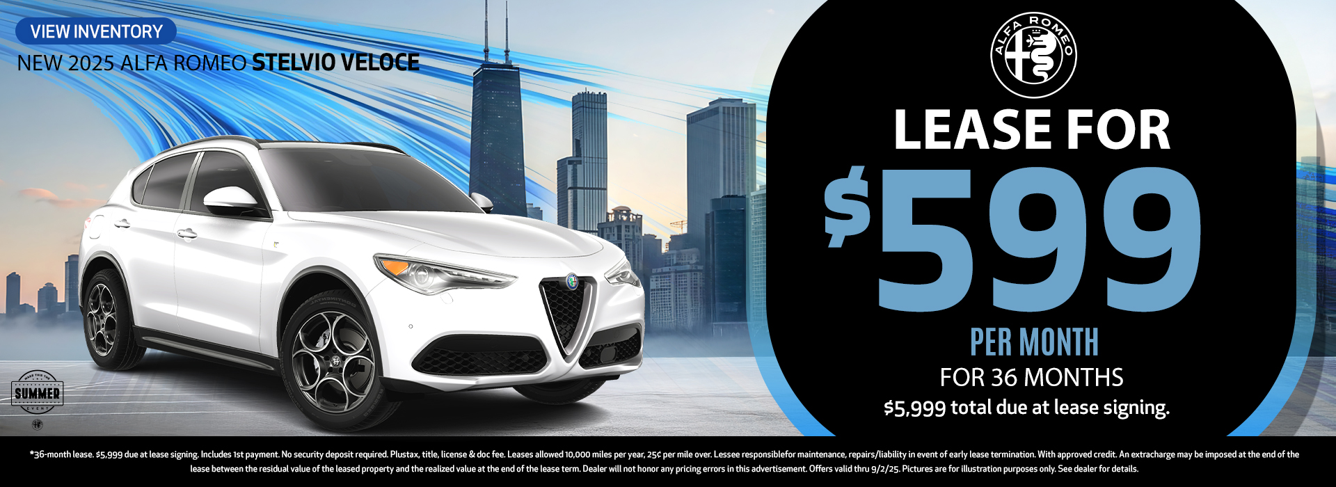New 2025 Alfa Romeo Stelvio Veloce Offer