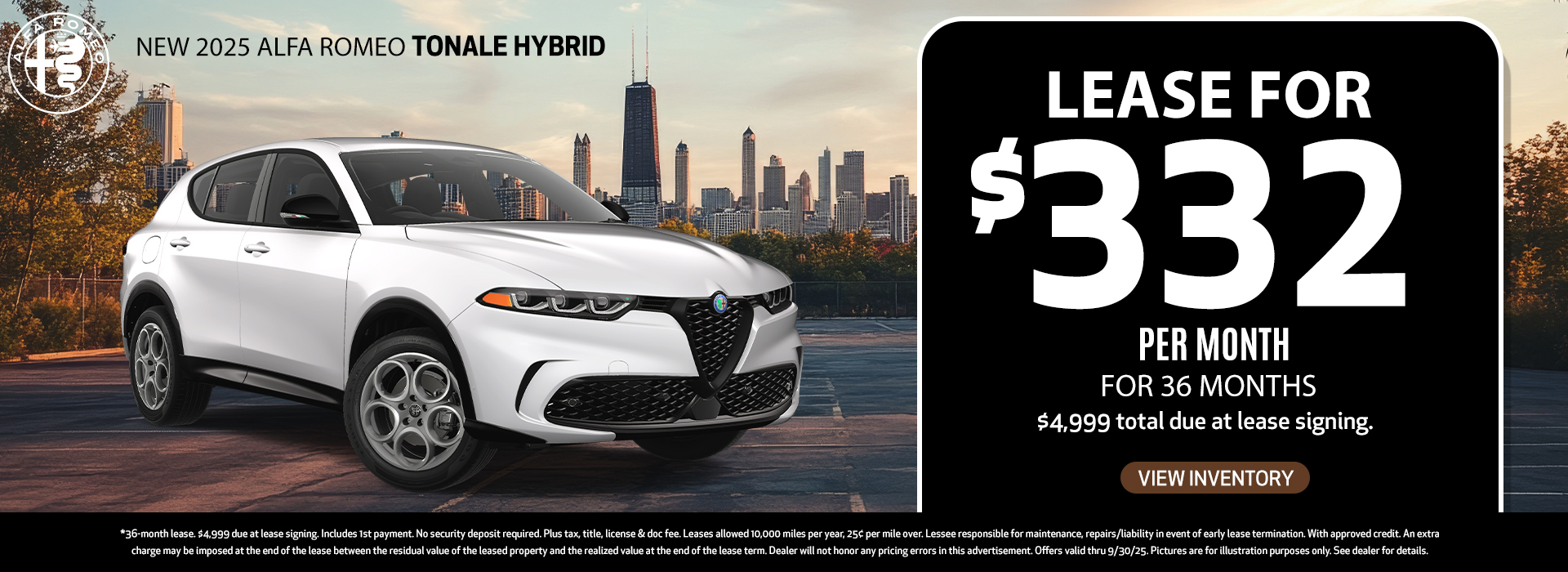 New 2025 Alfa Romeo Tonale Hybrid Offer