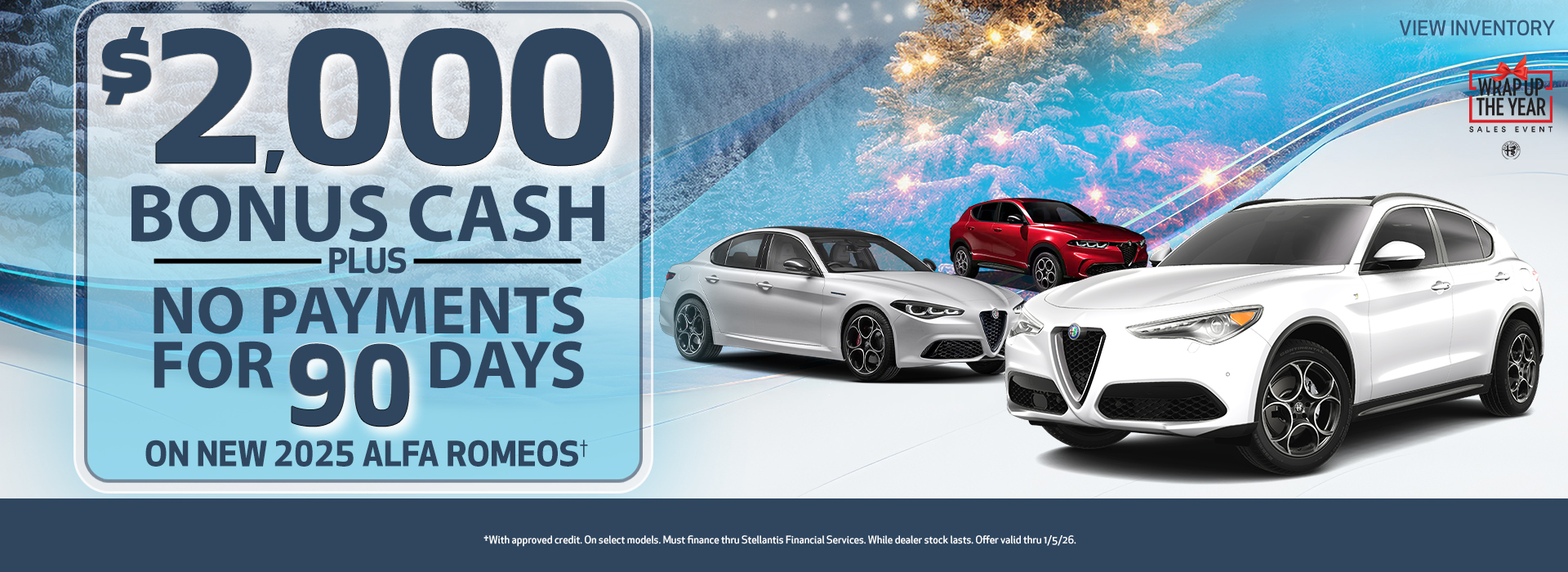 2,000 Bonus Cash On New 2025 Alfa Romeos