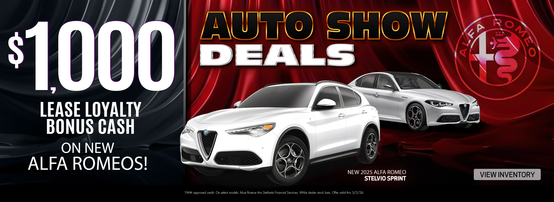$1,000 Bonus Cash On New Alfa Romeos