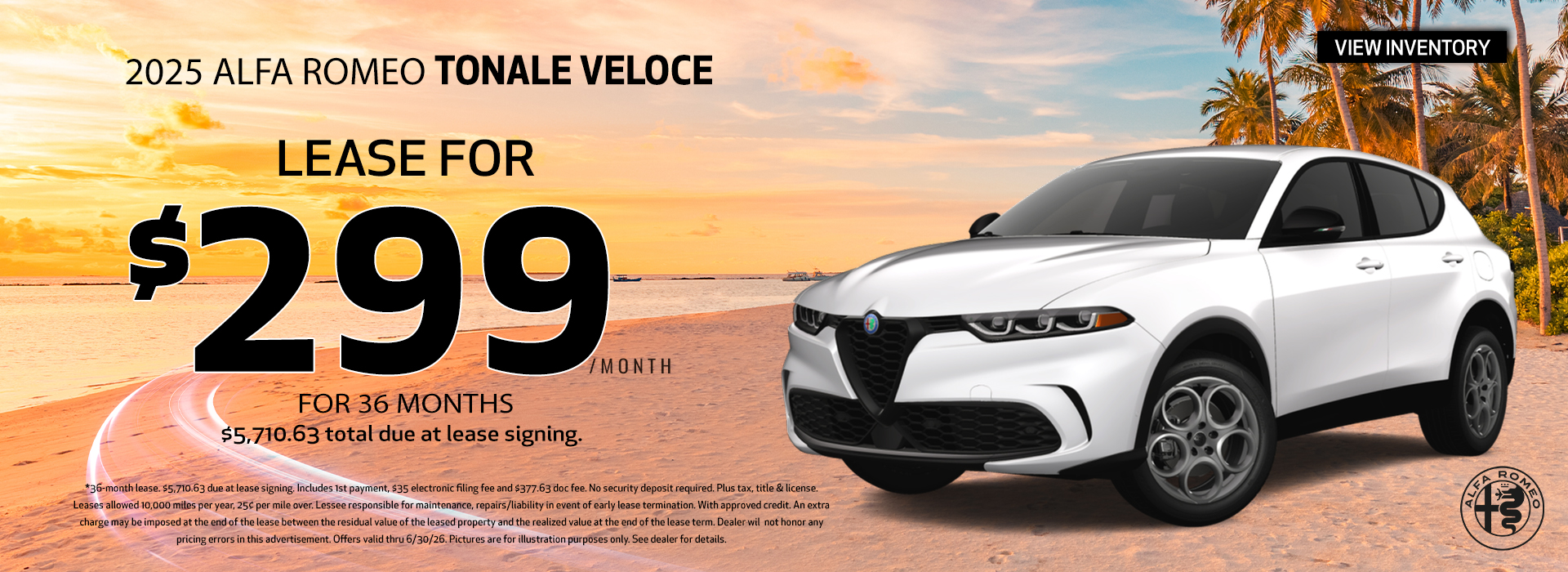 New 2025 Alfa Romeo Tonale Veloce Offer