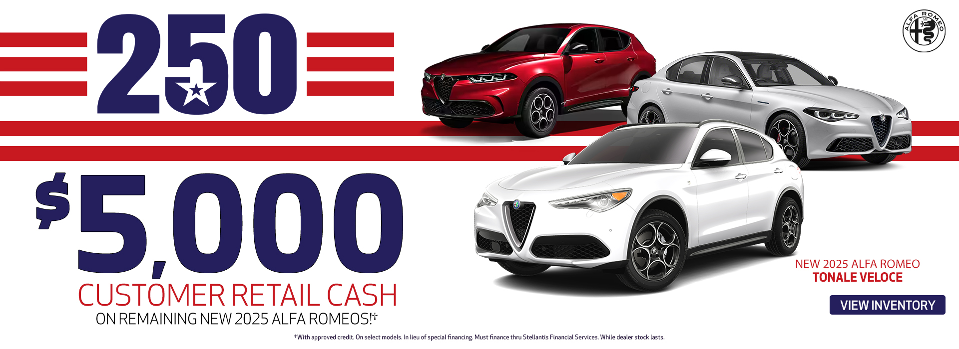 Alfa Romeo Customer Retail Cash Offer
