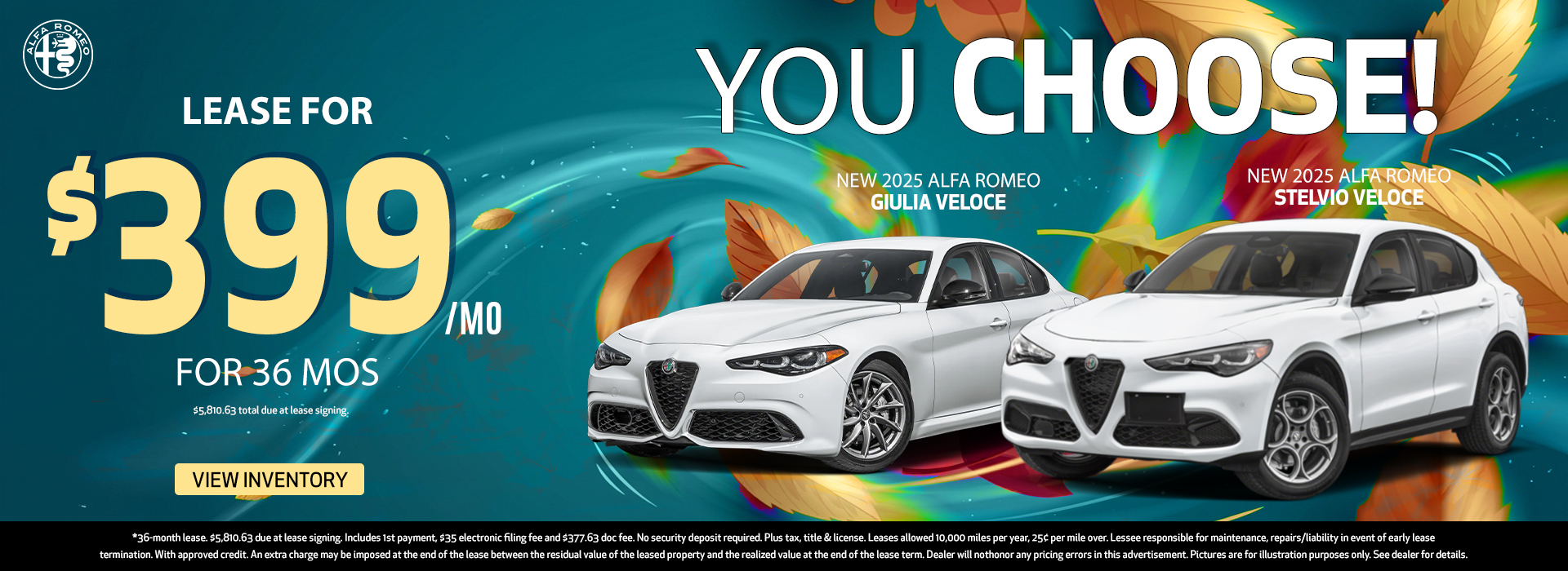 Alfa Romeo Giulia and Stelvio Offer